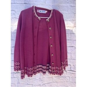 Women's Vintage Made in USA Cardigan‎ Sweater Grandmacore